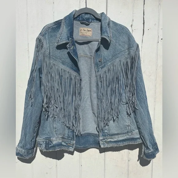 We the Free Free People After Hours Denim Jacket Medium - Picture 3 of 11